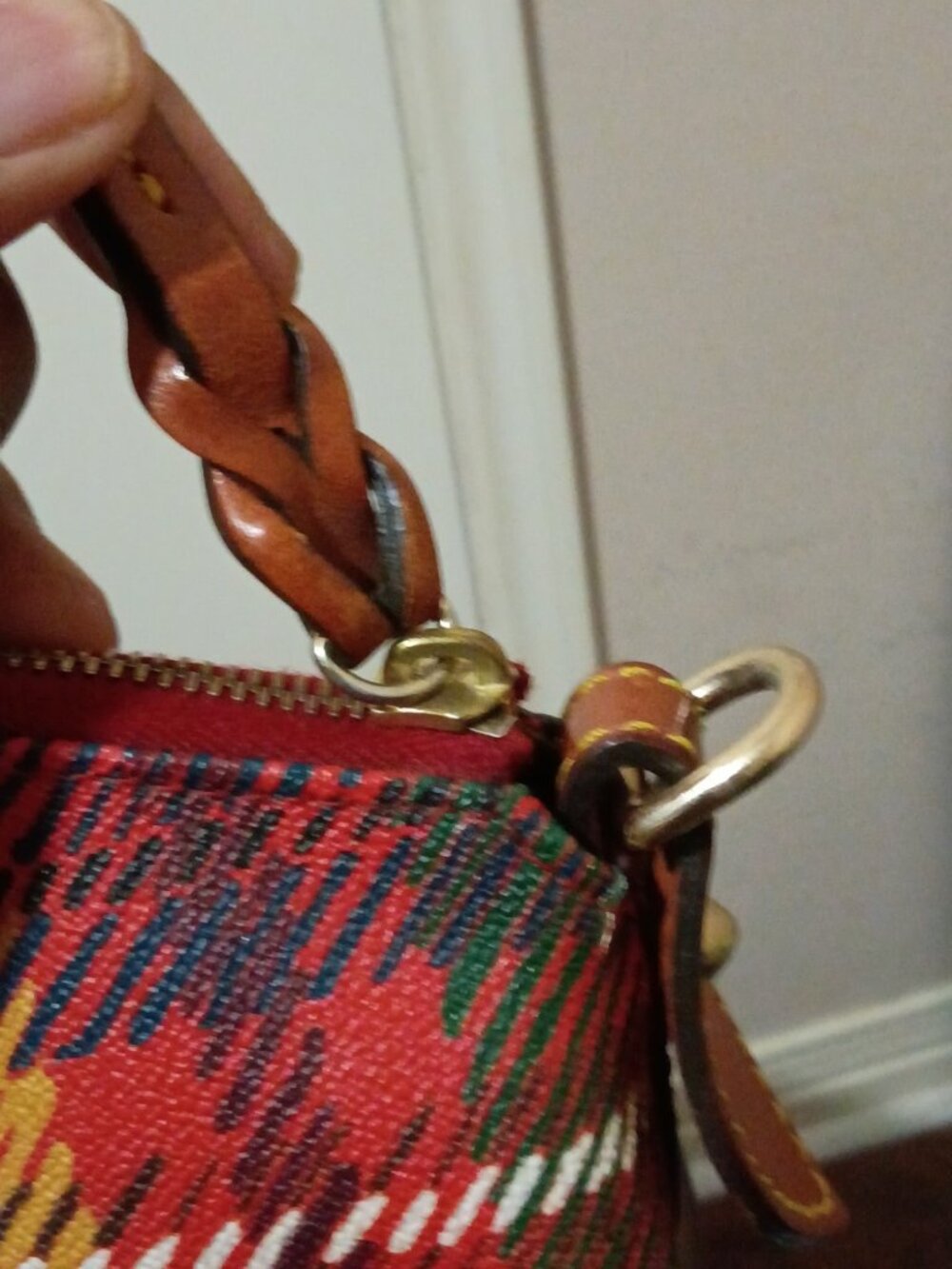 Dooney & Bourke Blakely Red Plaid Tartan Domed Satchel - Picture 12 of 13